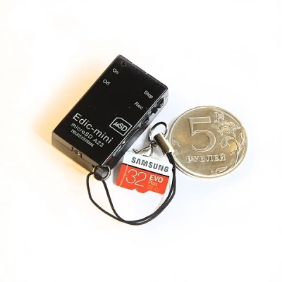 Цифровой диктофон Edic-mini micro SD модель А23
